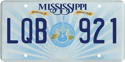 MS license plate LQB921