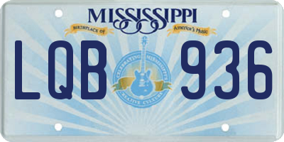 MS license plate LQB936