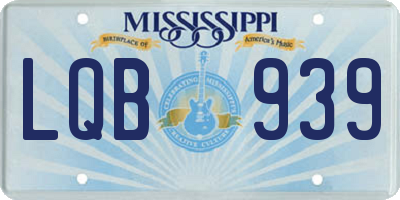 MS license plate LQB939