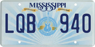 MS license plate LQB940