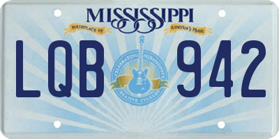 MS license plate LQB942
