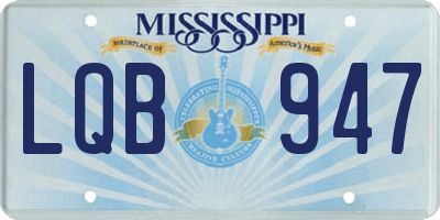MS license plate LQB947