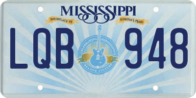 MS license plate LQB948