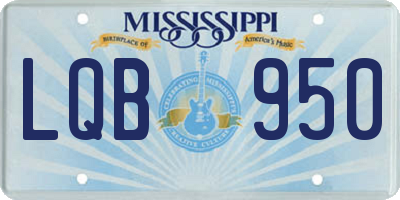 MS license plate LQB950
