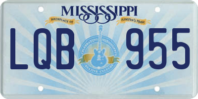 MS license plate LQB955