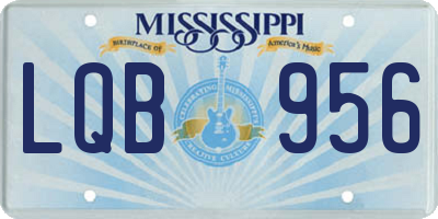 MS license plate LQB956