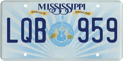 MS license plate LQB959
