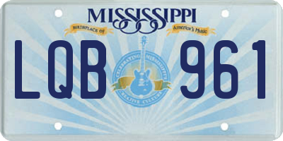 MS license plate LQB961