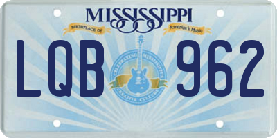 MS license plate LQB962