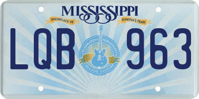 MS license plate LQB963