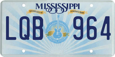 MS license plate LQB964