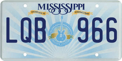 MS license plate LQB966