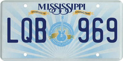 MS license plate LQB969