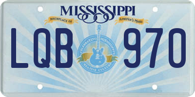 MS license plate LQB970