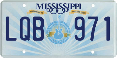 MS license plate LQB971