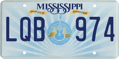 MS license plate LQB974