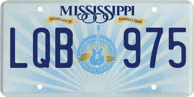 MS license plate LQB975