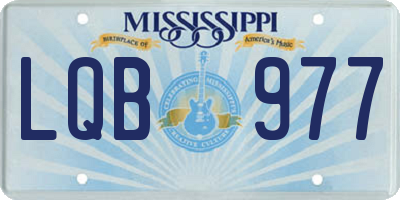 MS license plate LQB977