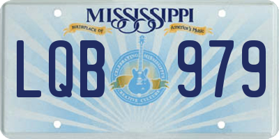 MS license plate LQB979