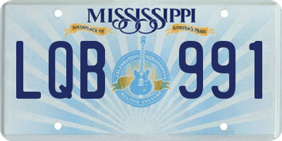 MS license plate LQB991