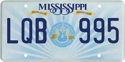 MS license plate LQB995