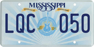 MS license plate LQC050