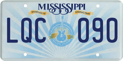 MS license plate LQC090