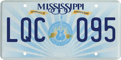 MS license plate LQC095