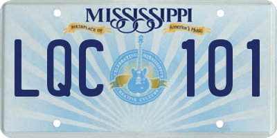 MS license plate LQC101