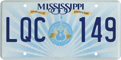 MS license plate LQC149
