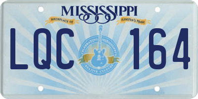 MS license plate LQC164