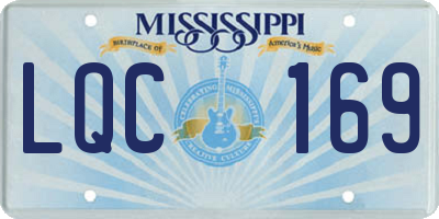 MS license plate LQC169