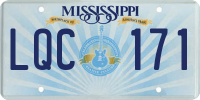 MS license plate LQC171