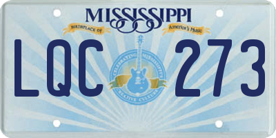 MS license plate LQC273