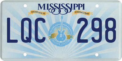 MS license plate LQC298