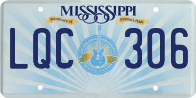 MS license plate LQC306