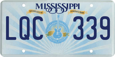 MS license plate LQC339