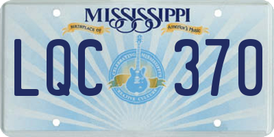 MS license plate LQC370