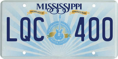 MS license plate LQC400