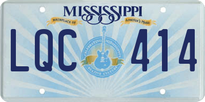 MS license plate LQC414