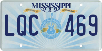 MS license plate LQC469