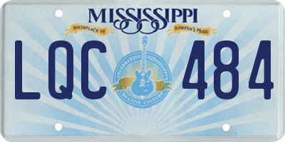 MS license plate LQC484