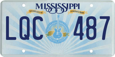 MS license plate LQC487