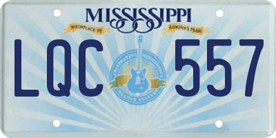 MS license plate LQC557
