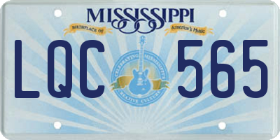 MS license plate LQC565