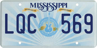 MS license plate LQC569