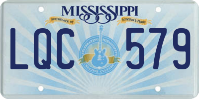 MS license plate LQC579