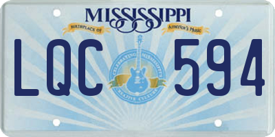 MS license plate LQC594