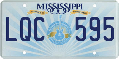 MS license plate LQC595