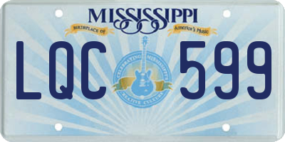 MS license plate LQC599
